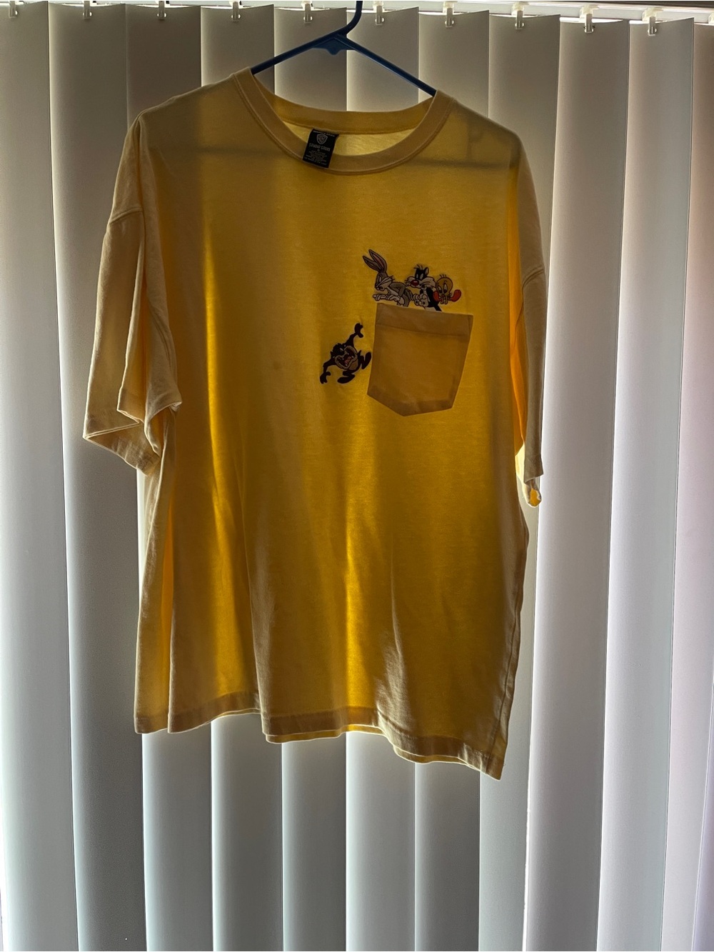 Warner Bros. Yellow Looney Tunes Pocket Tee